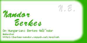 nandor berkes business card